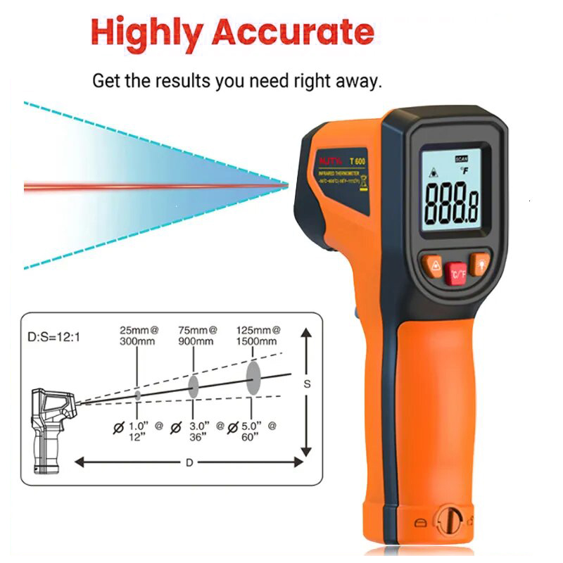 T400 T600 Digital Infrared The - Industrial Laser Thermometer recension och pris
