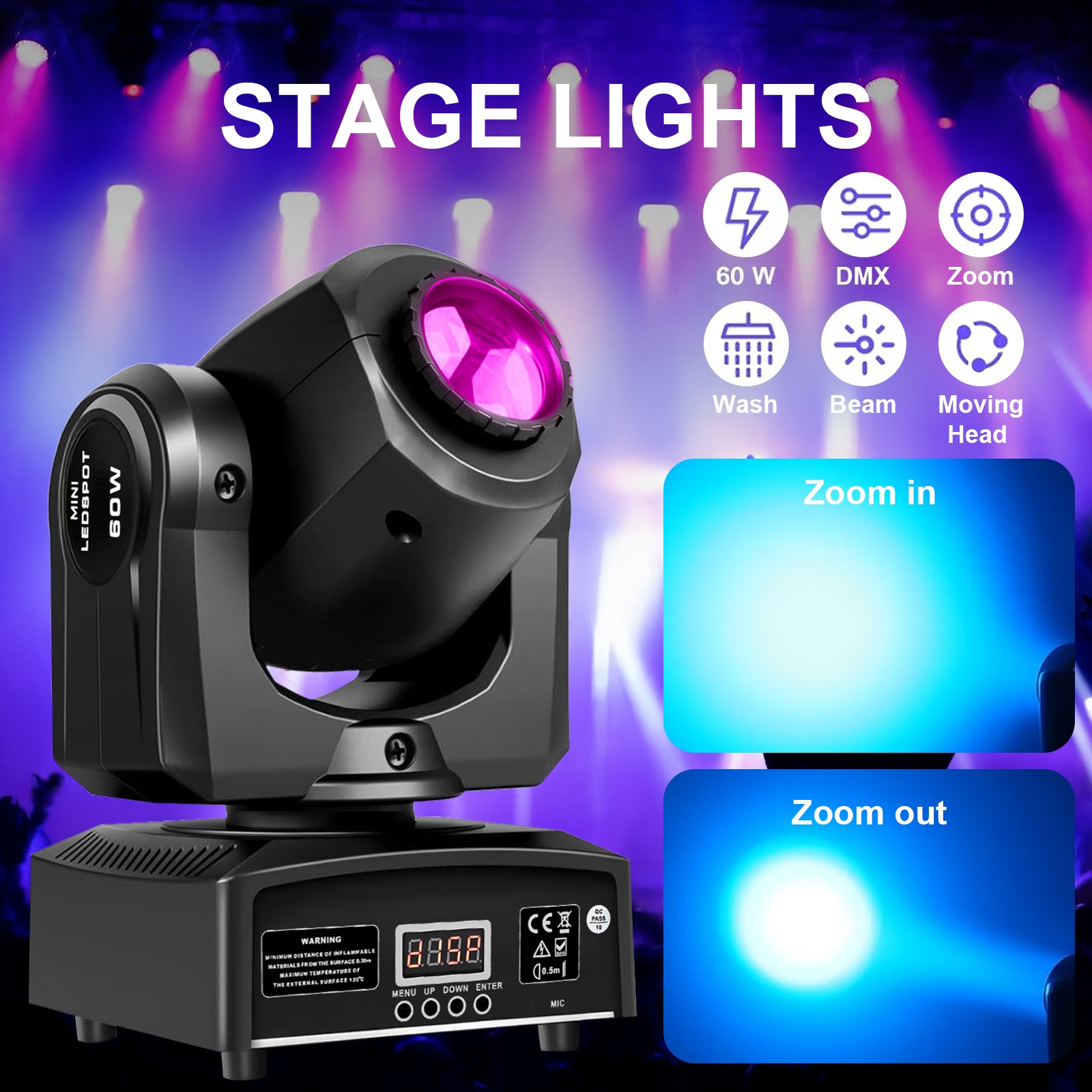 2PCS 60W Mini Led Dmx Gobo Mov - Laser Power Supply 60W recension och pris