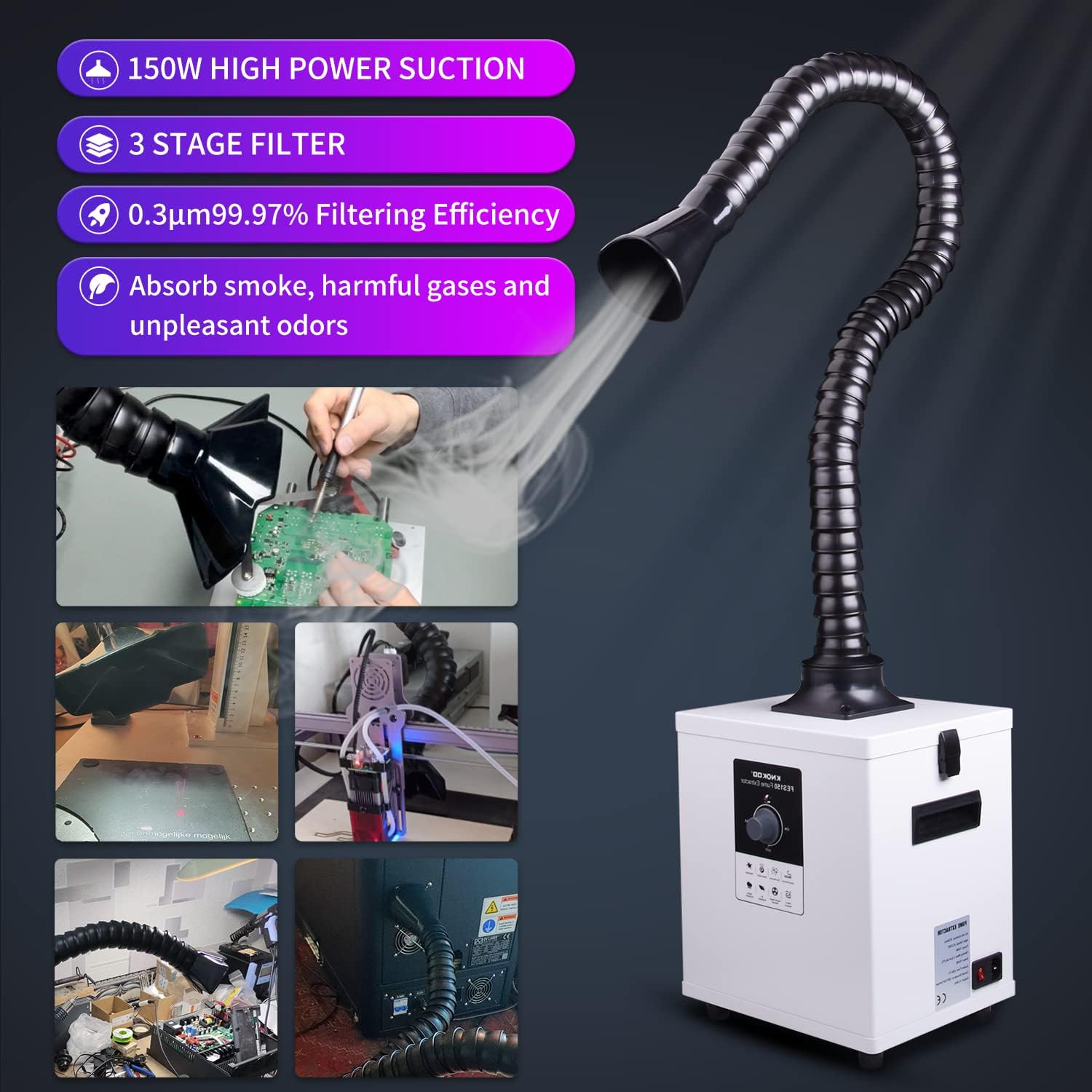 KNOKOO FES150 Industrial Laser - Industrial Laser Fume Extractor recension och pris