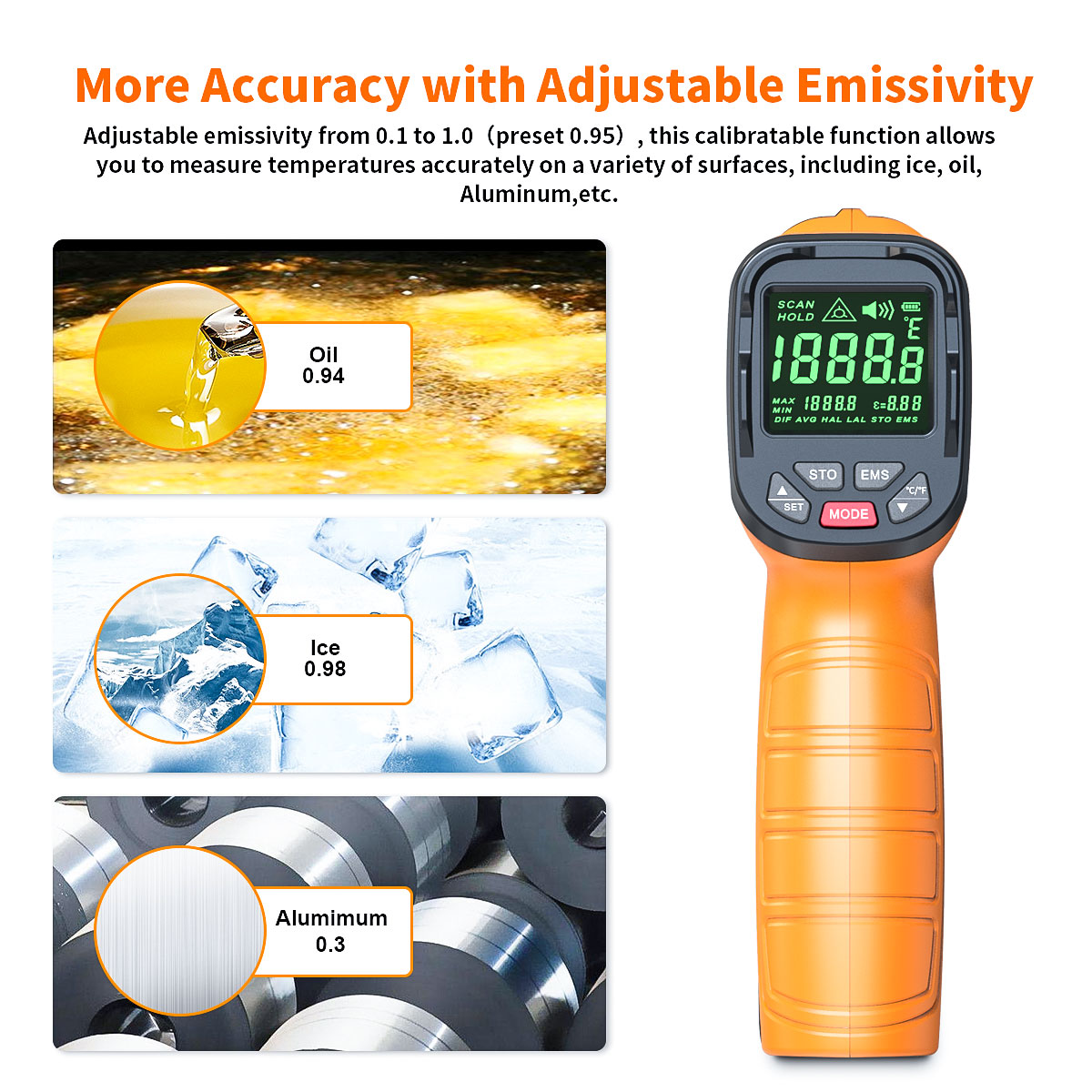 DT1000 DT1600 Infrared Thermom - Industrial Laser Thermometer recension och pris