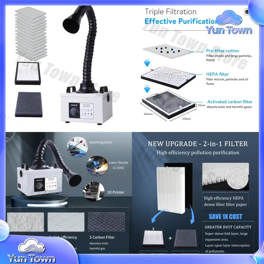 100W Motor Laser Smoke Purifie - Industrial Laser Fume Extractor recension och pris
