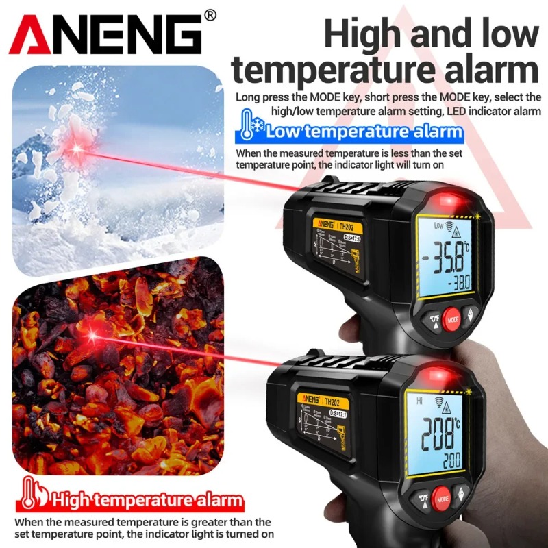 ANENG TH202 Industrial Handhel - Industrial Laser Thermometer recension och pris