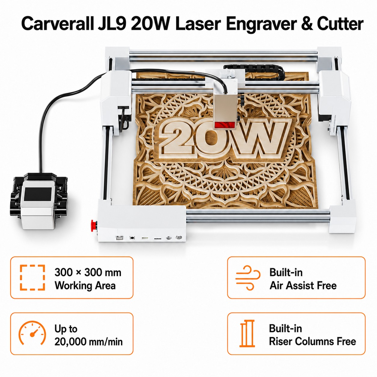 Carverall JL9 20W Laser Engrav - Industrial Laser Tool recension och pris