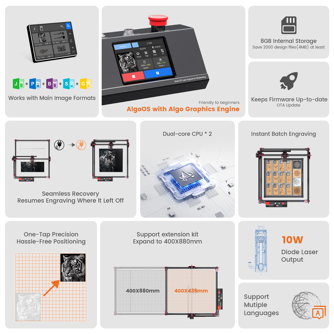 AlgoLaser DIY KIT MK2 10W Lase - Laser Engraving Software recension och pris