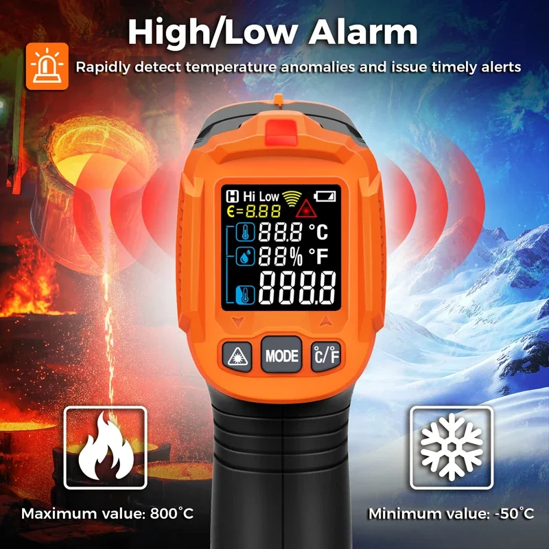-50~380C Infrared Thermometer  - Industrial Laser Thermometer recension och pris