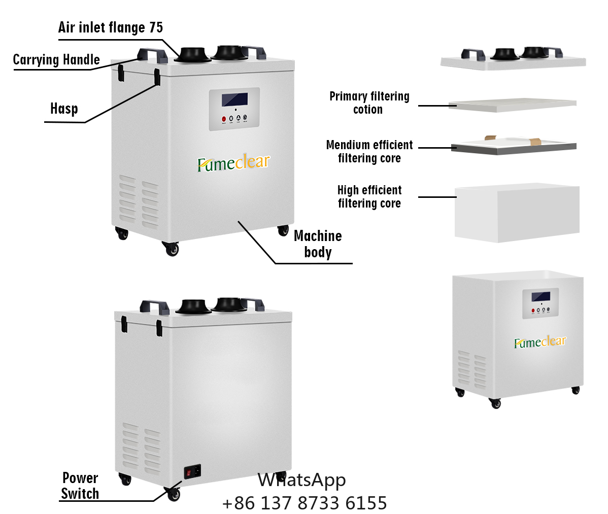 CE Approved Portable Fume Extr - Industrial Laser Fume Extractor recension och pris